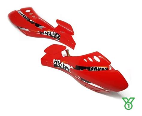 Cubre Puños Universales Moto Handguards Enduro Rojos Mod10