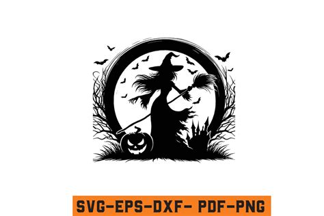 Halloween Witch Silhouette Vector SVG Graphic by Craftabledesign · Creative Fabrica