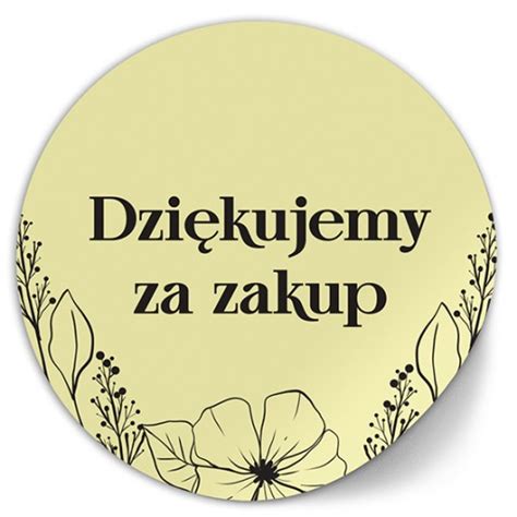 Naklejki Etykietki Na Przesy Ki Dzi Kujemy Zakupy Naklejkisklep