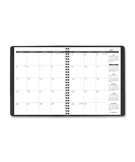 Monthly Planner 8 75 X 7 Black Cover 18 Month July To Dec 2022 To 2023