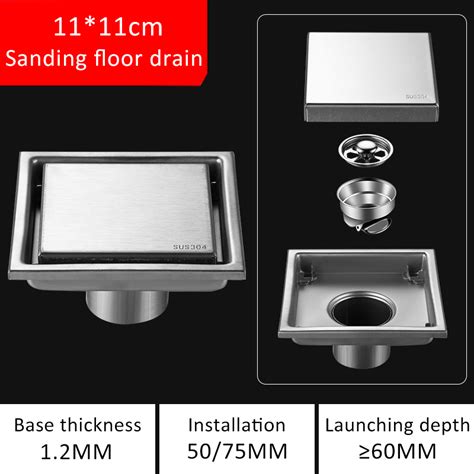 Cm Stainless Steel Invisible Floor Drain Sanding Square