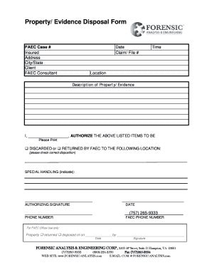 Proof Of Disposal Form Fill Online Printable Fillable Blank