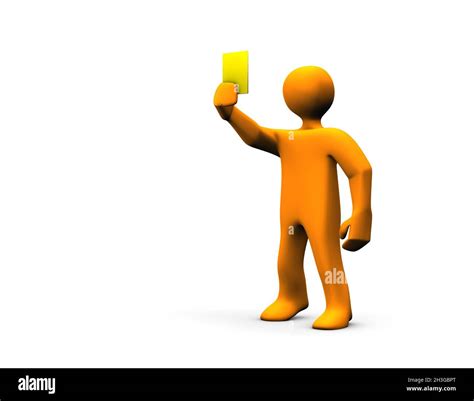 Referee Yellow Card Stock Photo Alamy