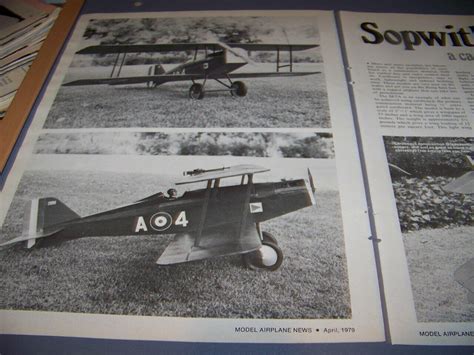 Vintagesopwith Se5a Control Linerc Plansdetailsrare