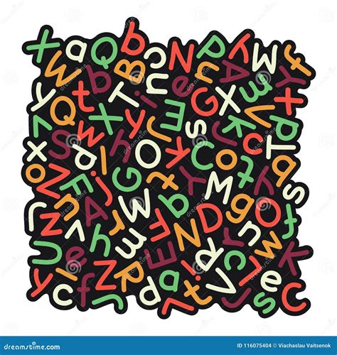 Colorful Mixed Alphabet Background Stock Vector Illustration Of