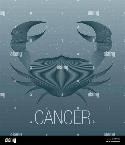 Zodiac Sign Cancer Vector Illustration Stock Vector Image And Art Alamy