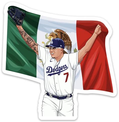 Mexican Flag Baseball Sticker Waterproof Vinyl Baseball Sticker Los