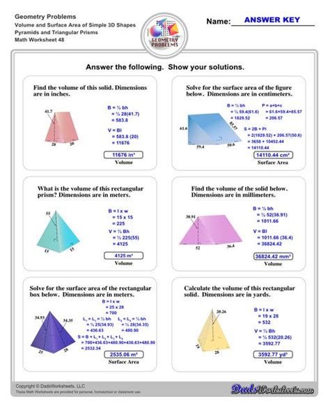 Volume And Surface Area Of A Sphere Working Backwards Worksheets