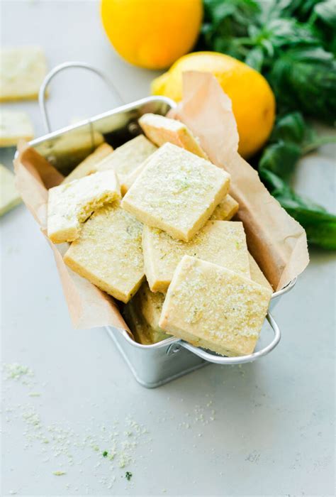 Lemon Basil Shortbread Cookies A Beautiful Plate