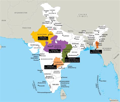 2016 Political Map Of India Map