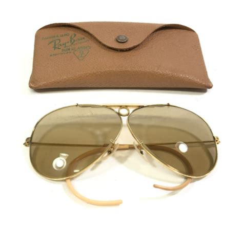 Vintage Ray Ban Shooter Sunglasses Bausch And Lomb Bandl 110 12k Gf Brown Lens 62mm Ebay