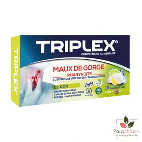 Triplex Maux De Gorge Citron Comprimes Sucer