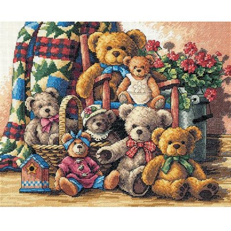 Gold Collection Teddy Bear Counted Cross Stitch Kit Bed Bath And Beyond 3344139