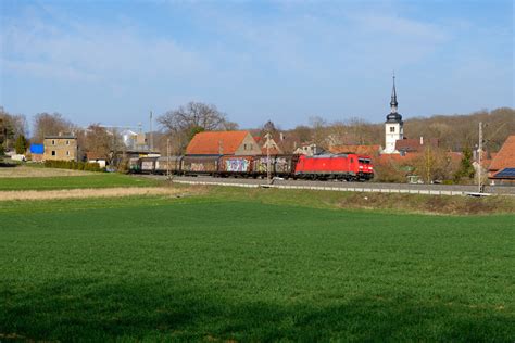 Db Cargo Mit Einem Gemischten G Terzug Bei Gn Tzheim Richtung