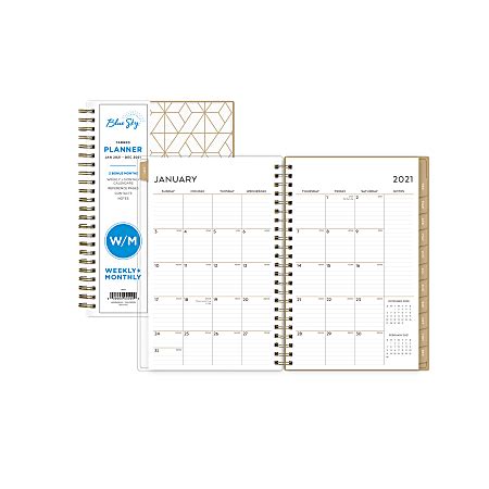 Blue Sky WeeklyMonthly Planner 5 X 8 Latticia January To December 2021