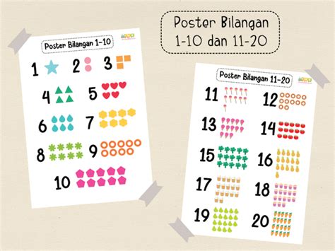 Poster Bilangan 1 10 Dan 11 20
