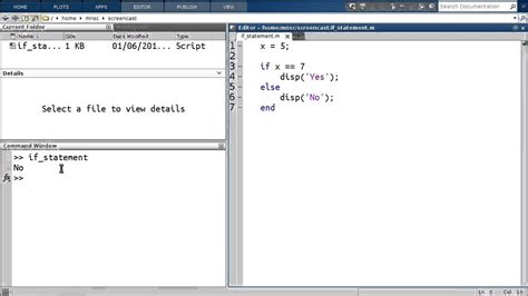 If Statements Matlab Youtube