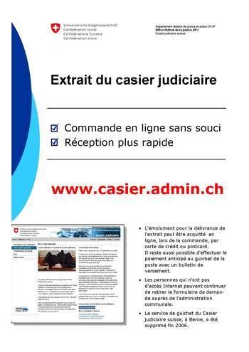 Extrait Casier Judiciaire Special Geneve Le Casier Judiciaire