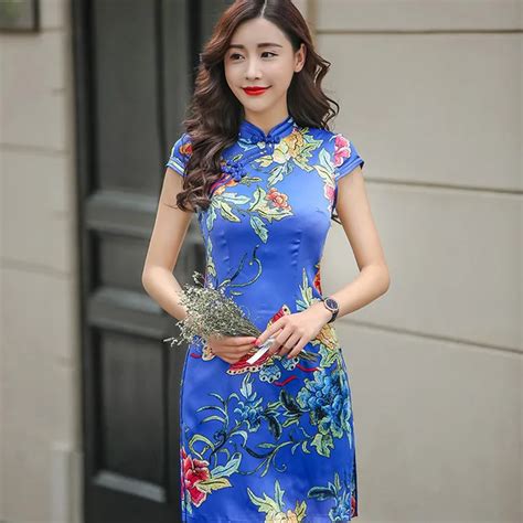 Buy Linen Chinese Traditional Dress Cheongsam Women Mandarin Collar Chinese