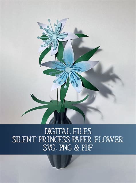 Silent Princess SVG Paper Flower Template Digital Files - Etsy