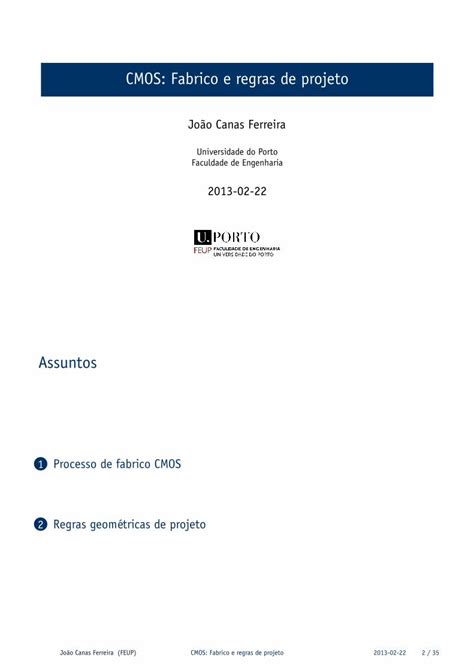 PDF CMOS Fabrico E Regras De Projeto DOKUMEN TIPS