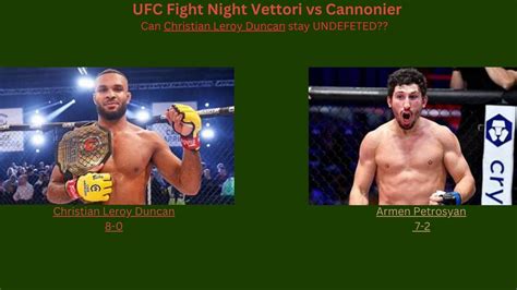 Christian Leroy Duncan Vs Armen Petrosyan Fight Breakdown Prediction