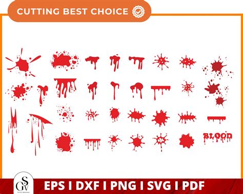 Bloody Handprint Svg Blood Splatter Svg Blood Drip Svg Etsy