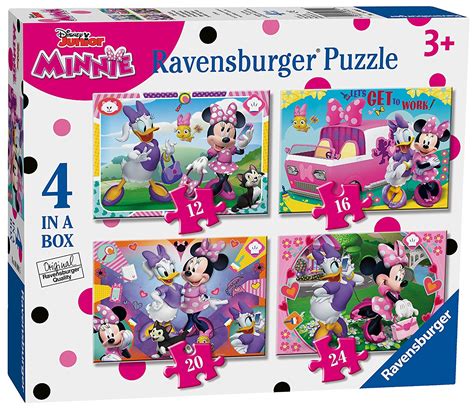 Disney Minnie Mouse 'Happy Helpers' 12 16 20 24 Piece 4 Jigsaw Puzzle Game 4005556069095