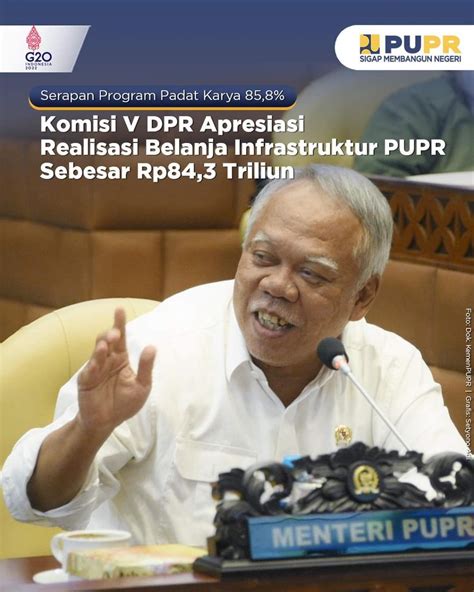 Komisi V Dpr Ri Mengapresiasi Realisasi Belanja Infrastruktur