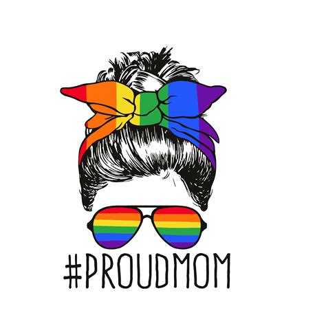 Messy Bun Proud Mom Lgbt Png Messy Bun Png Lgbt Png Gay P Inspire