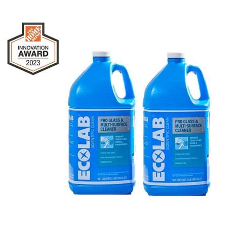 Ecolab 1 Gal Ammonia Free Pro Glass Cleaner And Multi Surface Cleaner Spray Bottle For Windows