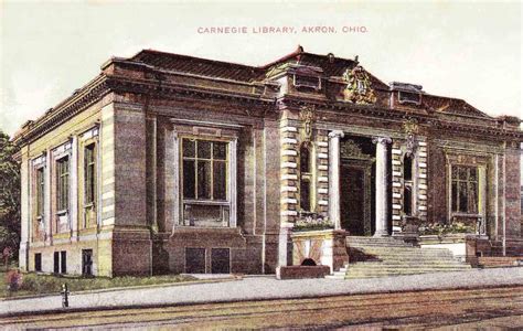 Public Library - Akron Postcards