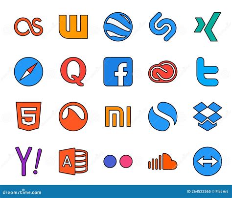 20 Social Media Icon Pack Including Xiaomi Html Question Tweet