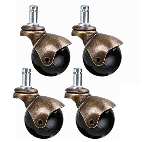 4 Pcs Swivel Ball Castors 50mm Stem Castor Wheelsm11 X 22mm Vintage