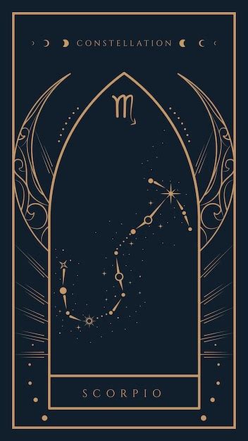 Premium Vector Scorpio Constellation Zodiac Illustration