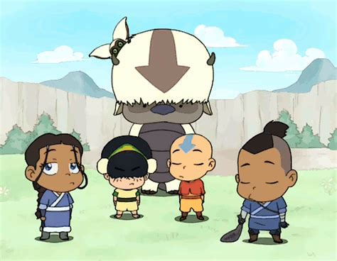 Several Cartoon Characters Are Standing In Front Of A Large Object With An Arrow On It