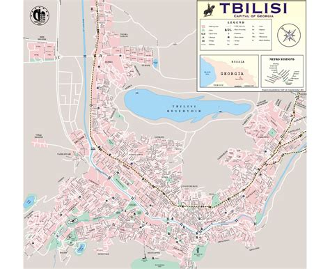 Maps of Tbilisi | Collection of maps of Tbilisi city | Georgia | Asia ...