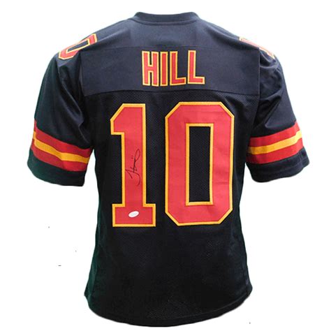 Tyreek Hill Autographed Black Football Jersey Jsa — Rsa