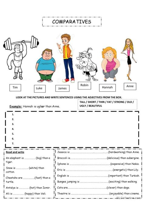 Comparatives Creative Writin English Esl Worksheets Pdf Doc