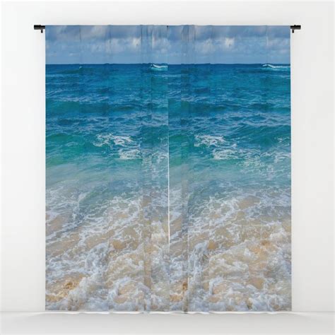 Paradise Ocean Window Curtain Blackout Curtain Sheer Curtain Coastal