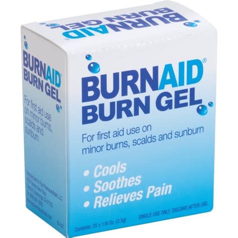 Burn Aid Burn Gel Package Of 25 Hd Supply