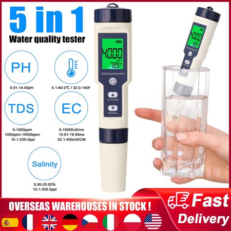 Medidor En Prueba Ph Ec Tds Temperatura Salinidad Digital Oasis