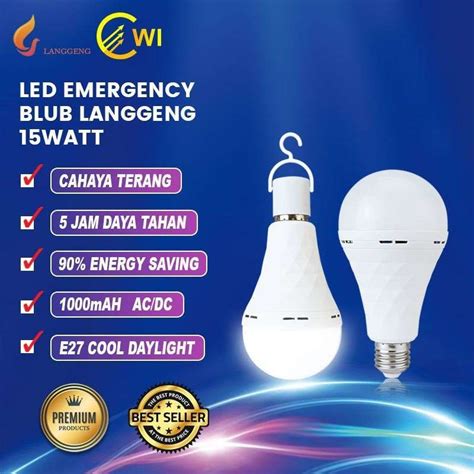 Promo Lampu Emergency 15 Watt Langgeng Lampu Darurat Lampu Magic Nyala