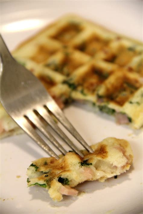 Ham Cheese And Spinach Waffles Amy S Healthy Baking