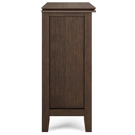 Simpli Home Artisan Low Storage Cabinet Farmhouse Brown Axcart Fb