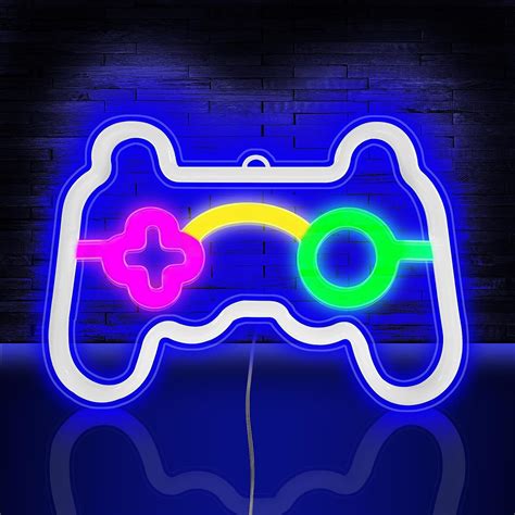 Gamepad Pod Wietlana Dekoracja Neonowa Neon Led Premium Usb Pad Na