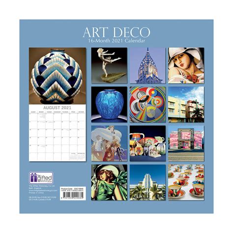 Calendrier 2021 Art déco