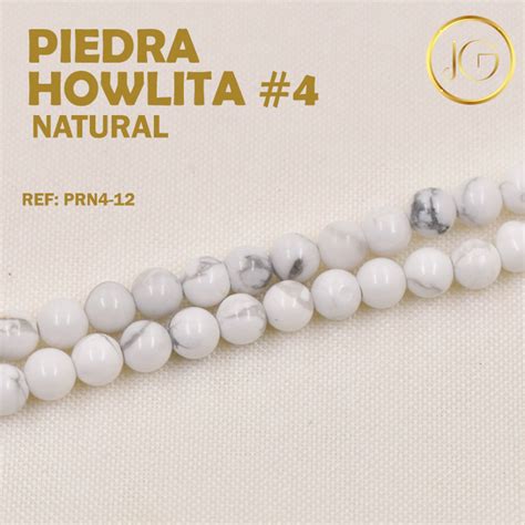 SARTA PIEDRA NATURAL REDONDA HOWLITA 4 MM Bisuteria JG