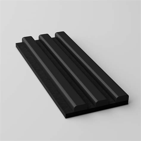 Midnight Black Glossy Black Recosilent Acoustic Felt Sample