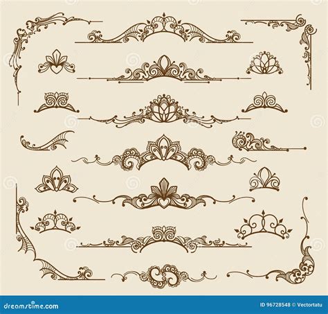 Royal Victorian Filigree Design Elements Stock Vector - Illustration of ...